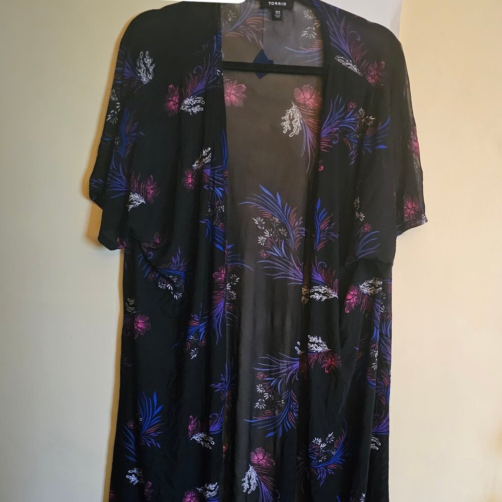 torrid nwot navy blue kimono